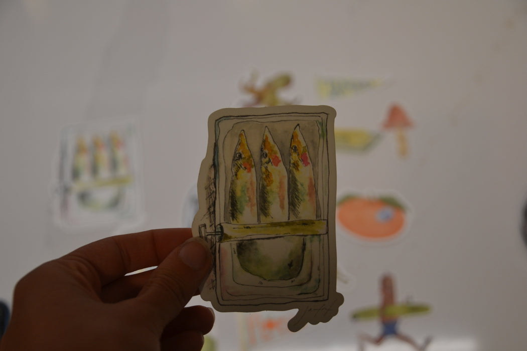 Three Sardines Sticker
