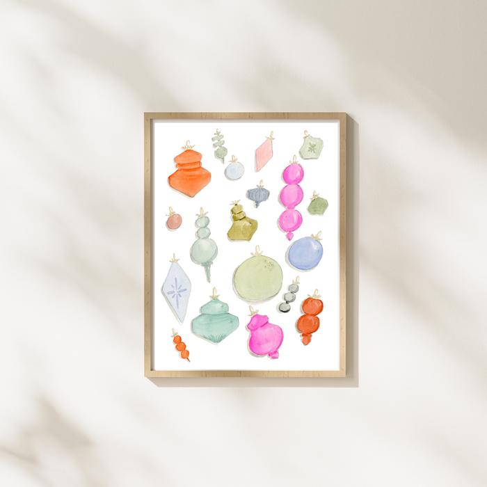 Holiday Baubles Art Print