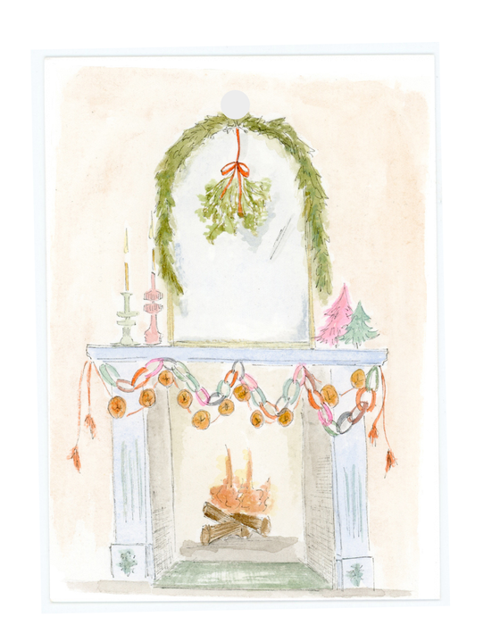 Cozy Fireplace Gift Tags