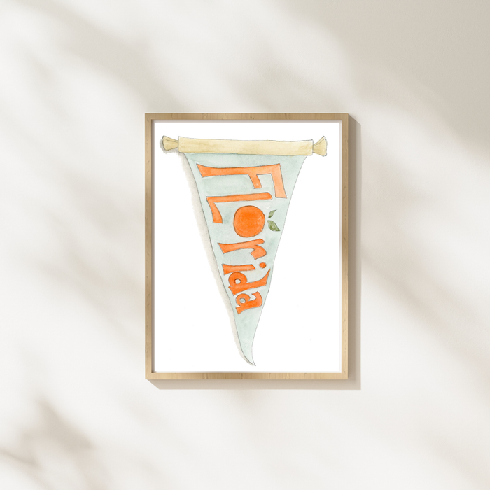 Florida Camp Flag Art Print