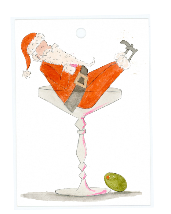 Tipsy Santa Gift Tags