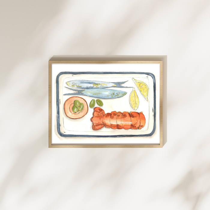 Seafood Plate Art Print