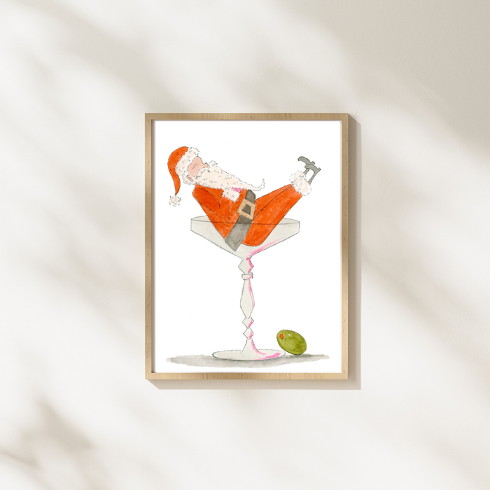 Tipsy Santa Art Print